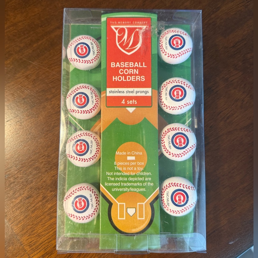 Chicago Cubs Baseball Corn Holders New